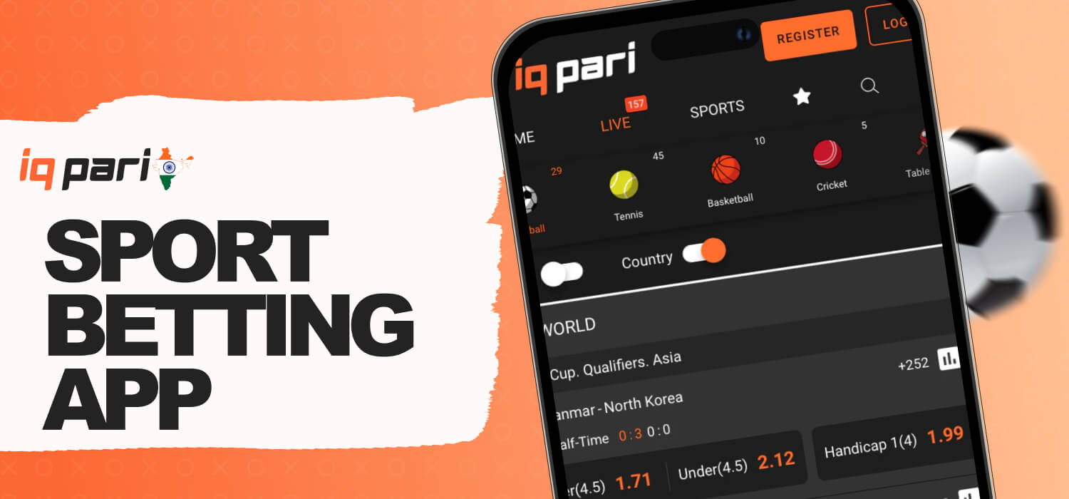 Bet on sports with the IQPari app.